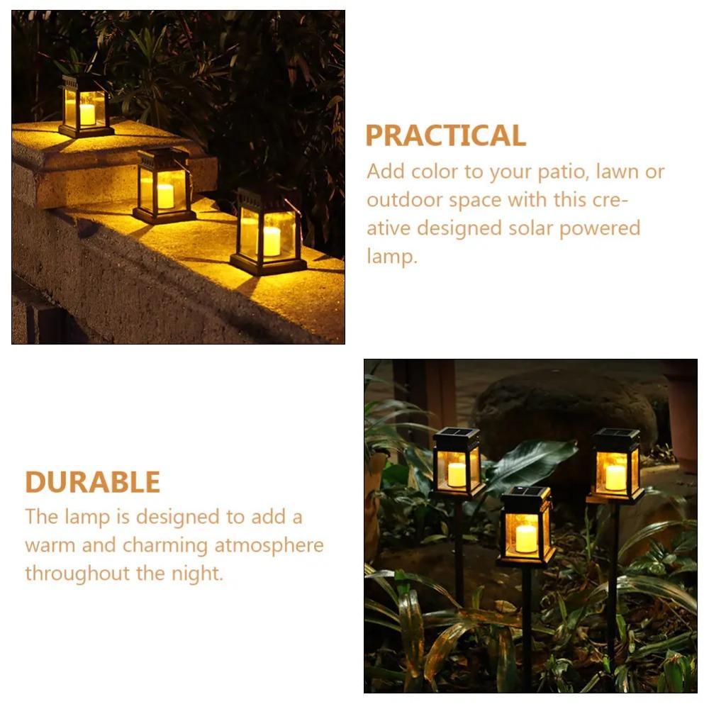 Solar Powered Ground Insert Lamp Outdoor Garden Decor Warm Atmosphere Light Solar Garden Lights Landscape Lighting