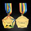 1Pcs Five Star Colour Medal With Color Ribbon Gold Silver Copper Color Medal For Various Competitions Souvenir Blank Medals