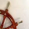 Ships Wheel, Wooden Boat Steering Captains Helm 24" Maritime Wheel Gift