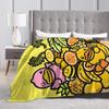 Yellow Duck Fruis Blanket  Warm Soft Funny Plush Throw Blanket For Kids Adult Couch Chair Sofa Bed Flannel Bedspread Bed Cover