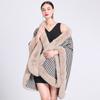 Autumn and Winter Imitation Otter Rabbit Hair Collar Kilobird Check Shawl Scarf Cape Tweed Jacket Female Cape
