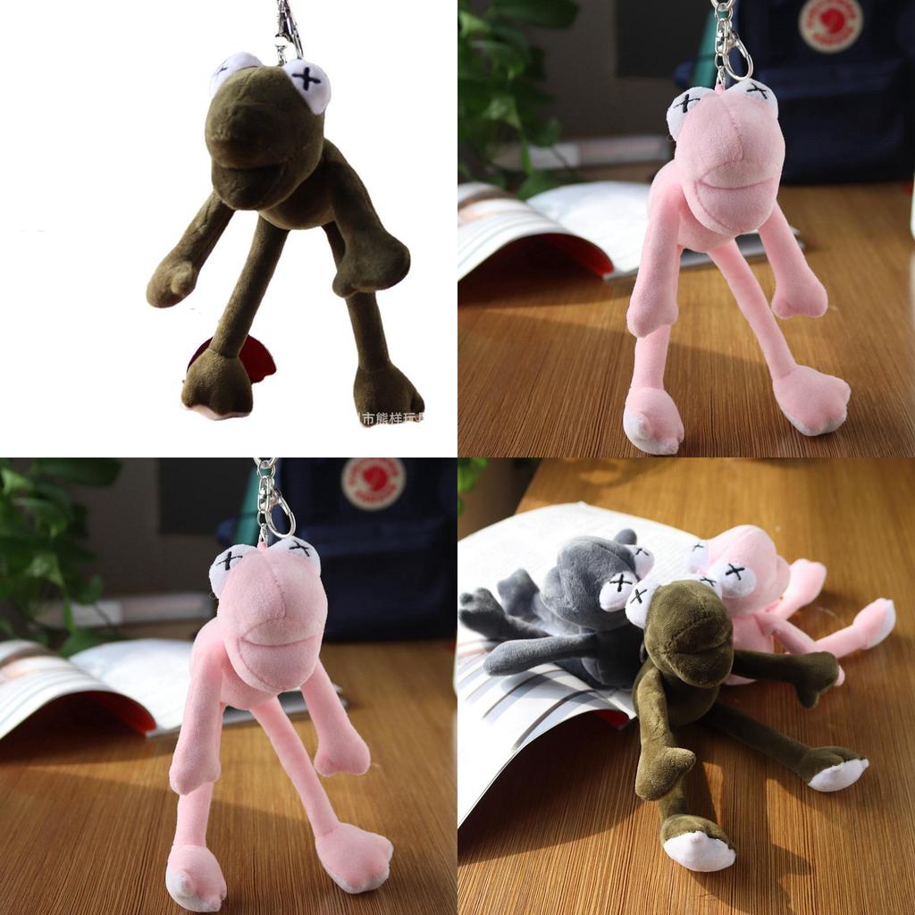 Plush Long Legged Frog Toy Keychain With Pp Cotton Filling For Kids And Collectors