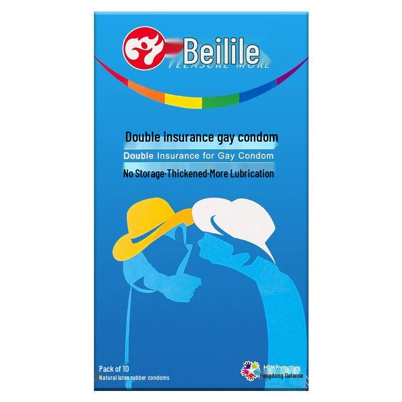 Beilile Ultra-Thin Luminous Vibrating Condoms with Textured G-Spot Design