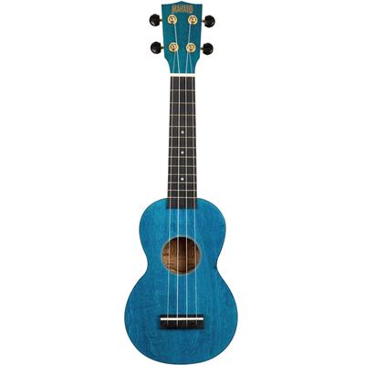 MAHALO Soprano Ukulele SLIMLINE Series, Weight: Approx. 280g, MS1 TBU Blue