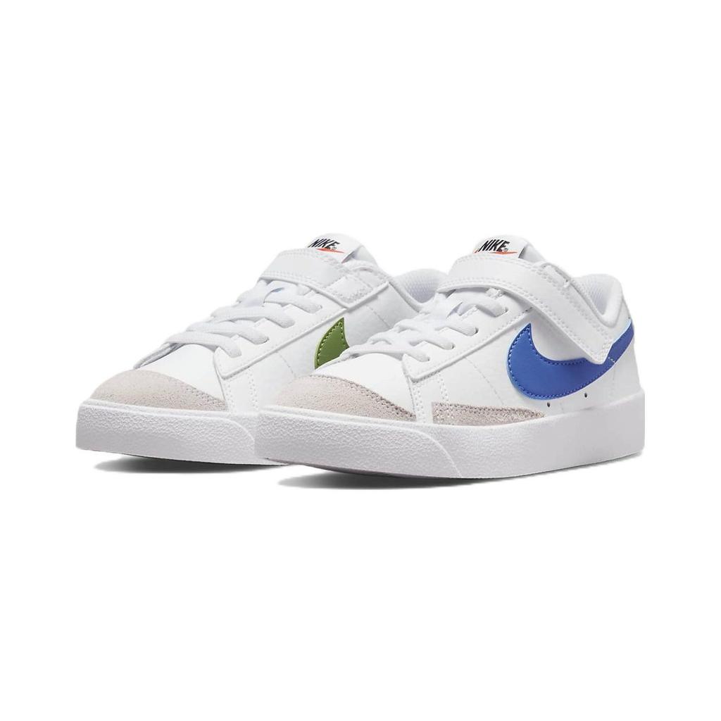 Nike Blazer 77 Casual Low top Kids' Skateboarding Shoes White Blue Children Aged 3 7 Years Old DA4075-109