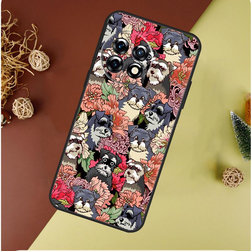 Schnauzer Puppy Dog For OnePlus 13 13R 12 12R 11 9 10 Pro 8T 9RT 10T 10R Nord 4 CE 2 3 Lite N20 N30 Phone Case