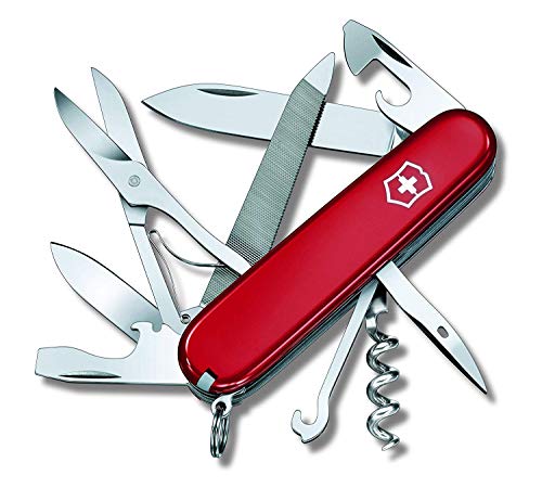 

Victorinox Швейцарский армейский нож Mountaineer, 18 функций, 2 лезвия, штопор, ножницы и крючок - красный