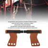 2pcs Gymnastics Palm Protector Imitation Leather Three Fingers Hand Grip for Pull Up Weight Lifting Training Brown