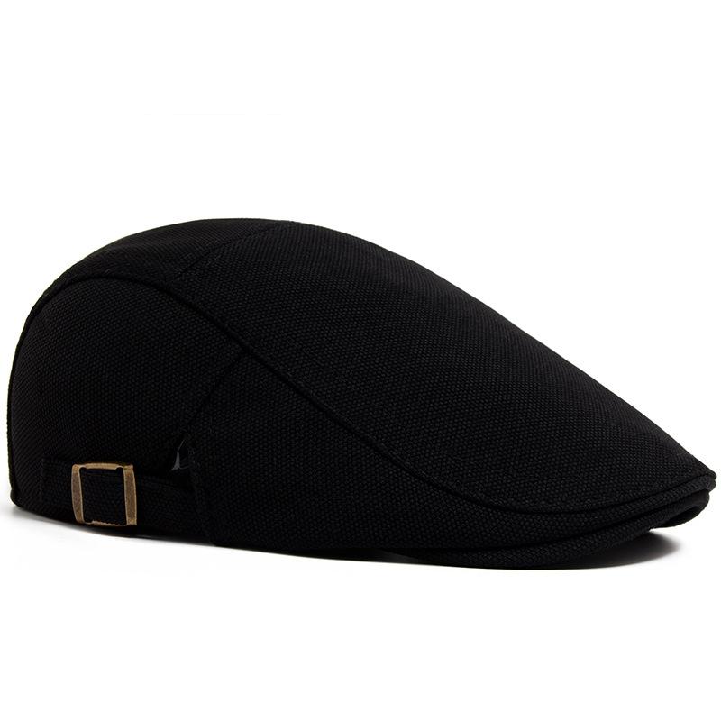 Jednokolorowa czapka męska wiosenno-jesienna retro wszechstronna casualowa kapelusz z daszkiem dla osób w średnim wieku i starszych beret malarski