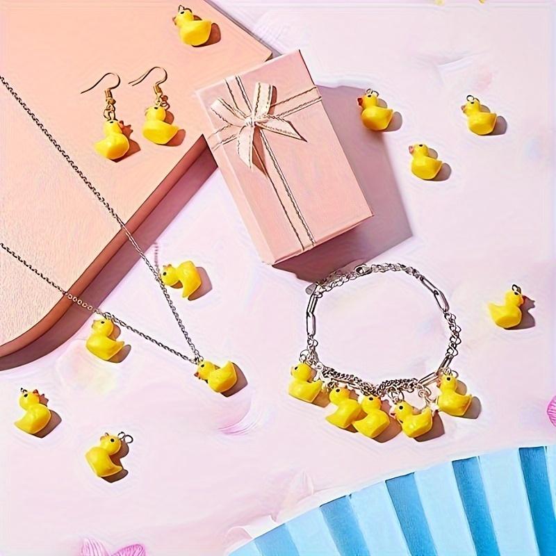 10Pcs 3D Yellow Duck Charms Cute Pendants For Jewelry Making Handmade Earrings Bracelet Necklace Key Chain Accessories