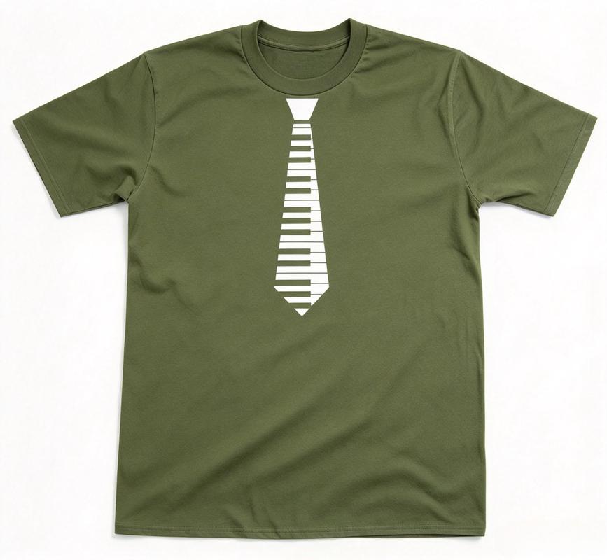 Piano Keyboard Tie Print T Shirt Unisex Summer Cotton Short Sleeve Tee Musician Pianist Funny Graphic Casual Harajuku Y2k Top