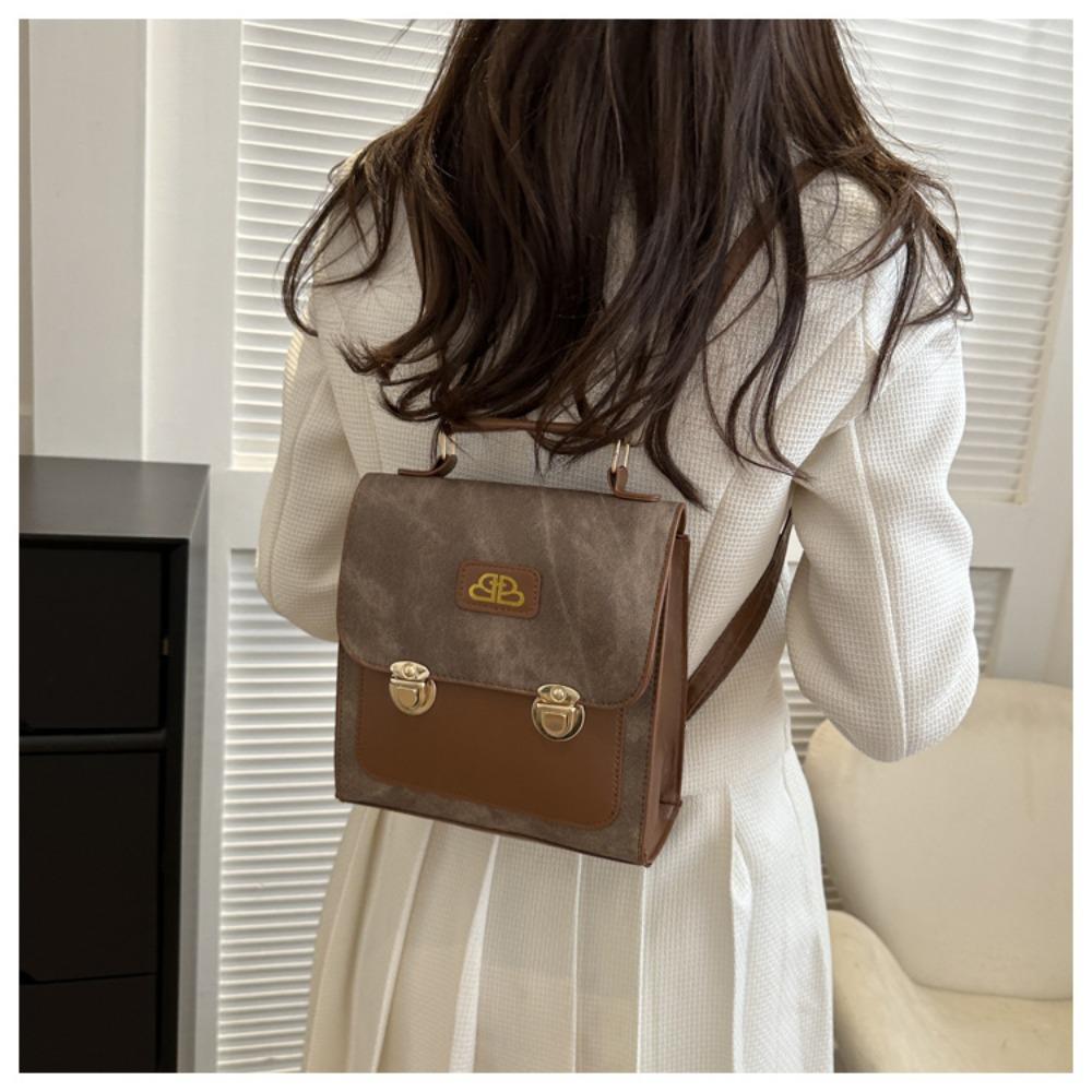 Double Usage Imitation Denim Backpack Preppy Style Shoulder Bag Tote Bag School Bag  Autumn