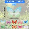 100PCS Beautiful Mini Butterflies for Crafts, Heads Organza Butterfly Set, Butterflies for Crafts, Fabric Butterfly Hair Clips Appliques