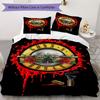 Guns N' Roses Rock Band Prints Bedding, Duvet Cover and Pillowcases, Birthday Gift (1 Duvet Cover + 2 Pillowcases, Pillow Insert Not included)JM003