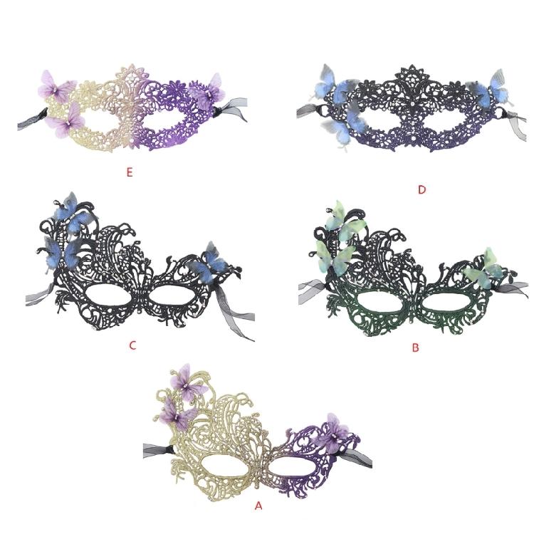 Halloween Masquerade Mask Lace Eyemask Venetians Mask Half Face Lace Mask Mardi Gras Mask for Carnival Party Costume Bal