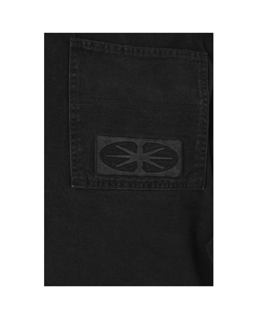 Ialtial Hitchhiker Belt Loop Cotton Pants Black