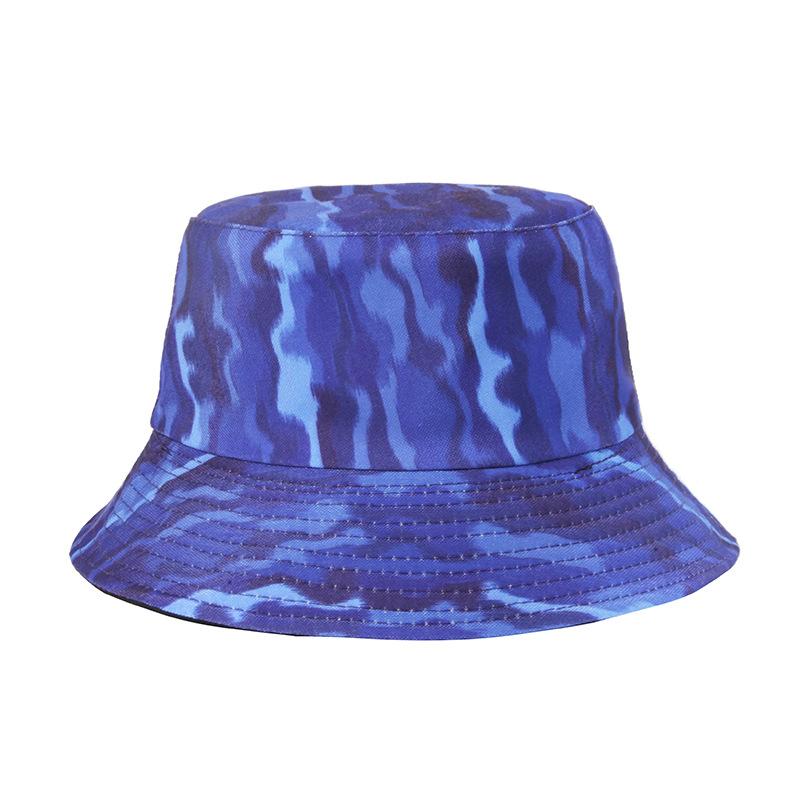 New Summer Women's Sunscreen Breathable Sun Hat Tie-dye Floral Print Bucket Hat Outdoor Sports Casual Fashion Sunshade Basin Cap