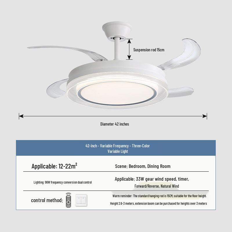 2026 New Model Flush Mount Ceiling Fan with Integrated Light for Living, Dining & Bedroom