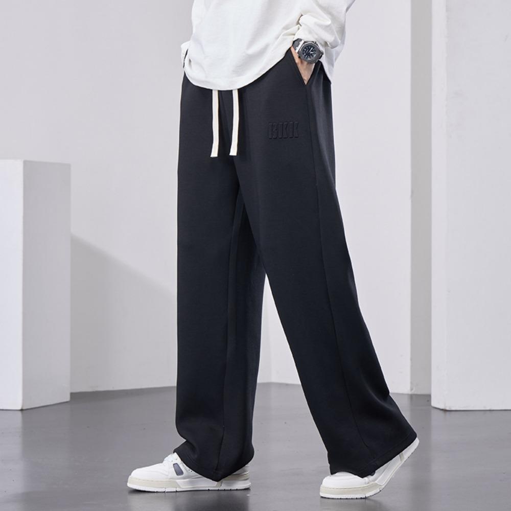 Herren Gerade Jogginghose Weiter Bein Baumwolle Trainingshose Kordelzug Buchstabe Sport Baggy Hose Lässige Lange Hosen Große Größe 8XL