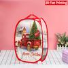1Pcs Christmas Bathtub Santa Pop-Up Laundry Hamper Expandable Mesh Hamper Basket for Room Bedroom Bathroom Organization Contemporary Storage