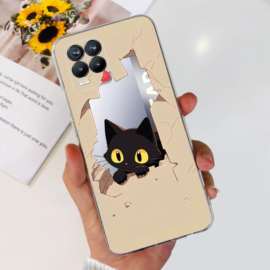 For Realme 8 8i 8Pro 4G 5G Phone Case Clear Soft TPU Silicone Back Cover Cool Cartoon Girly Bumper On Realme8 8 Pro Slim Coques