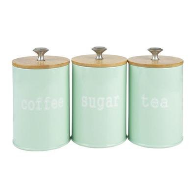 3 Stück Küche Metall Gewürz Aufbewahrungsbehälter Salz Zucker Pfeffer Behälter Glas für Tee Zucker Kaffee Gewürz Aufbewahrungsbehälter