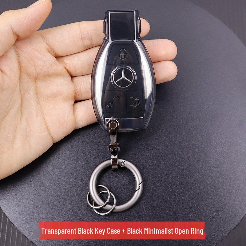 Transparent Full Coverage Key Case for Mercedes-Benz: GLC260, C200L, GLA, GLE320, GLS400, CLA