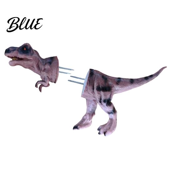 Eco-friendly Corn Fork Skewers with Holder Printed 3D Dinosaur Cob Fork Creative Stainless Shaped Holder Steel Forks Funny BBQ