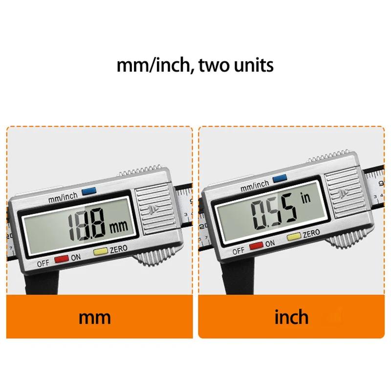 Carbon Fibre Vernier Calipers 0-150mm Accuracy 0.1 Electronic Digital Caliper Plastic Gauge Micrometer Ruler Measuring Tools