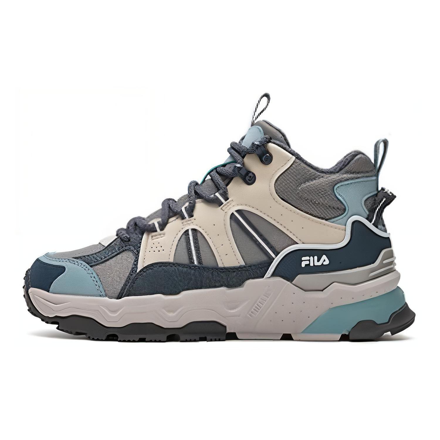 FILA Trek 1S High Top Sneakers  Grey Blue  Women s F12W342125FFO 36.5