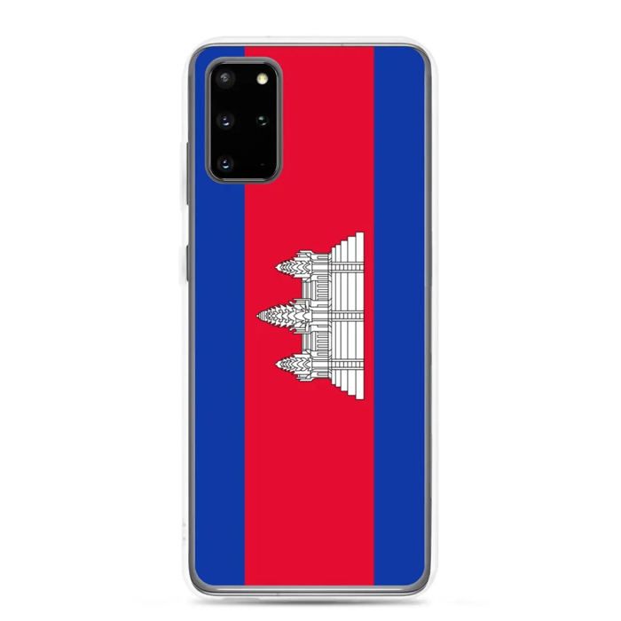 Coque Téléphone - Samsung - Galaxy S10 - Drapeau Cambodge - Souple - Multicolore