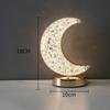 3D Moon Crystal Table Lamp Touch Dimming USB Rechargeable Night Light For Bedroom Room Aesthetic Decor Home Decorations Ornament