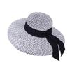 1Pc Big-Eared Hat For Women Black Bow Tie Side Shade All-In-One Beach Hat For Outdoor Beach Vacation  And Elegance
