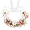 Nature Styles Floral Rose Headbands With Fabric Leaves And Elastic Band For Women Outdoor Event Hair Accessories