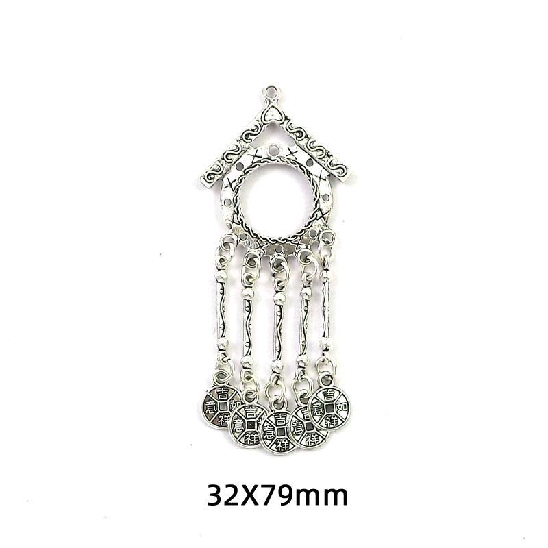 Antique Tibetan Silver Ethnic Pendant Necklace Earrings & Magnet Accessories Handmade DIY Jewelry