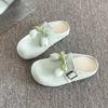 With skirt versatile bag head half drag women's shoes wear new summer one pedal