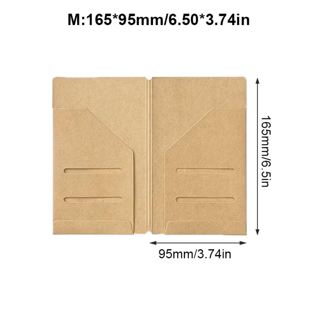 Multi-Functional Kraft Paper File Folder Portable Refillable Insert Cards Organizer Travel Journals Accessories Business Trip