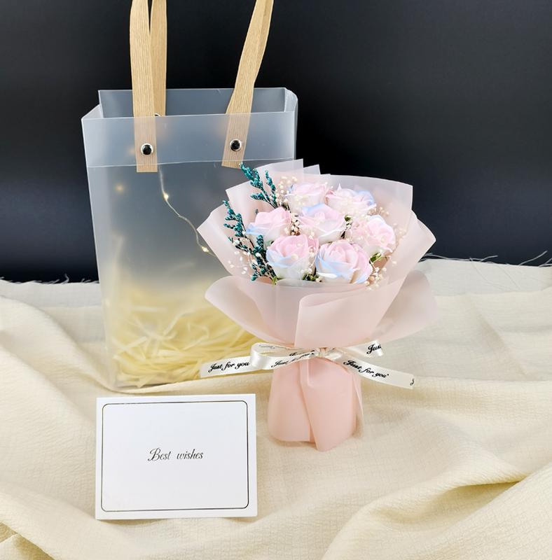 Mini Bouquet Seifenblumen: Konservierte Rosen für Abschlussfeiern, Dekorationen & Gastgeschenke