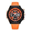 New Fashion Casual Men's Watch Military Multi Function Hollow Waterproof Silicone Strap Quartz Watch Men's Clock High Quality