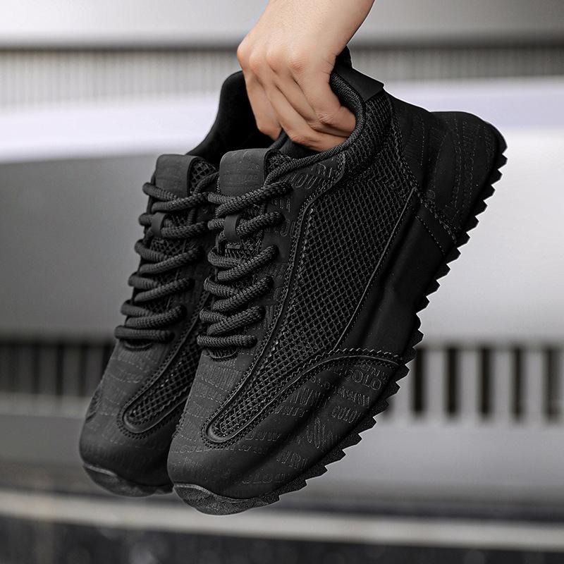 

МОДНЕ ВЗУТТЯ Чоловічі дихаючі спортивні кросівки Спортивне взуття для бігу Відкритий жіночий теніс Тренажер для тренажерного залу 44 чорний