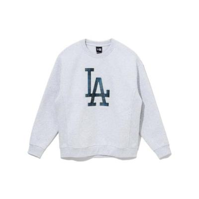 New Era FW22 Logo Embroidered Long Sleeve American Sweatshirt Unisex Sweatshirt Gray 13338639