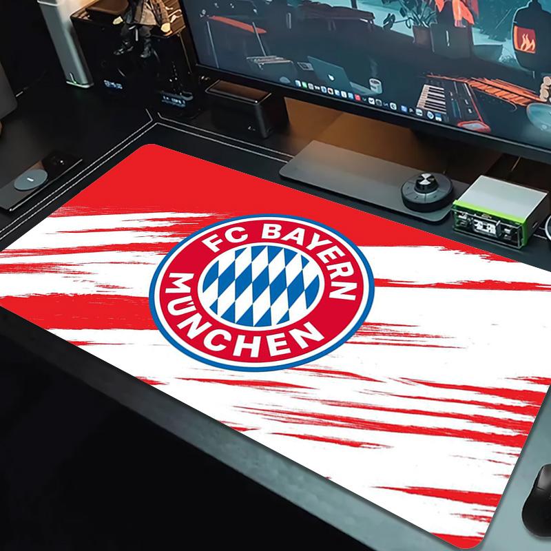 FC Bayern München Kunstfarbe Mauspads Großes Gaming Tischkissen Rutschfest Laptop Tablet Großes Mauspads XXL Matte Mini PC Spielmatte Mit Verriegeltem Rand
