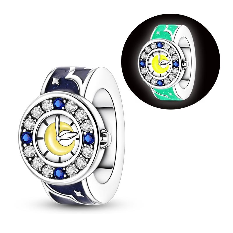 Copper Charms Luminous Beads Firefly Chameleon Fit Original Bracelet Pendant Diy For Woman Jewelry