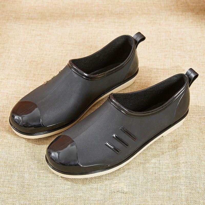 Neue Frühjahrs- und Herbstschuhe Damen Barren flacher Mund flacher Boden rutschfest warm integrierte Gummischuhe ultraleicht weiche Arbeit Wasserschuhe