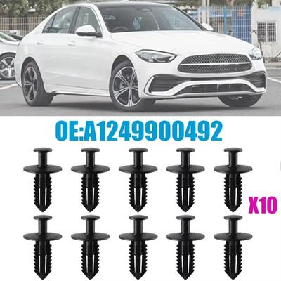 10Pcs Fender Bumper Fastener Wheel Arch Lining Mudguard Trim Clips Fixed Clamp Grille Rivet For Mercedes-Benz C Class BMW Opel