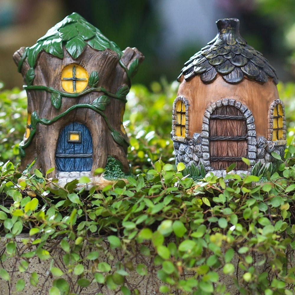 

Грибной дом, украшения для бонсай, смола, модель дома с грибами, аквариум, ландшафтный дизайн