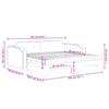 Pull Out Daybed with Mattresses Cream 80x200 cm Fabric