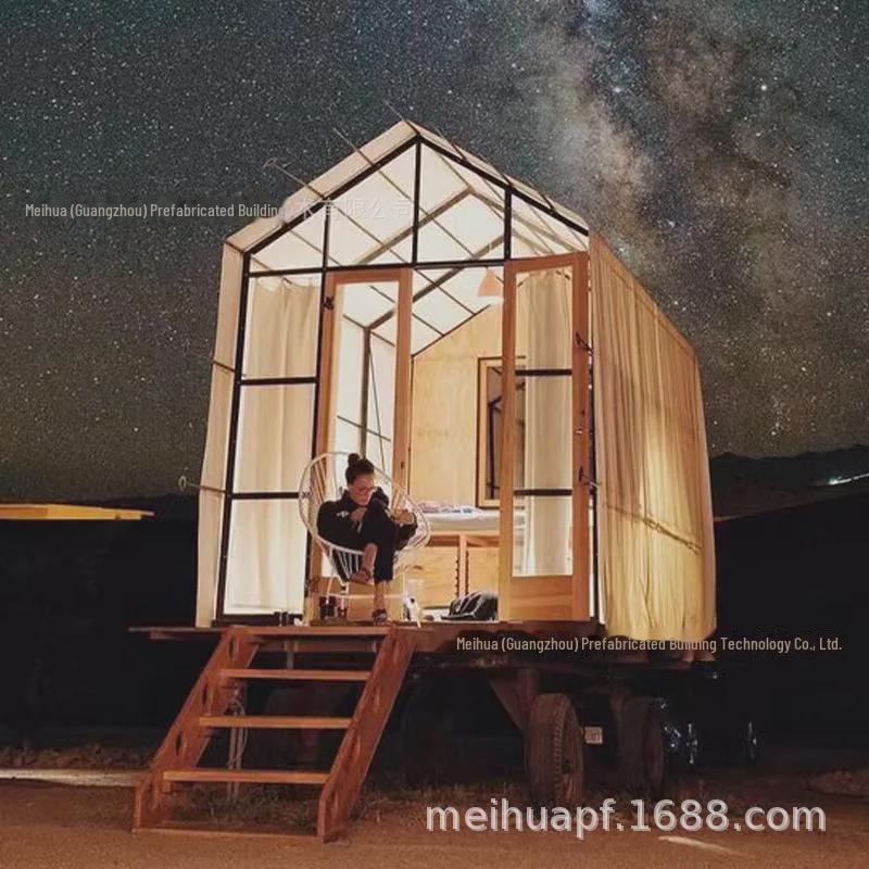 Movable Outdoor Luxury Tent: Assembled Modular Carriage for Camping and Glamping