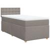 VidaXL Sommier à lattes de lit avec matelas Taupe 90x200 cm Tissu 3288881