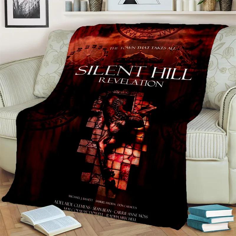 3D Silent Hill HD Horror Movie Game Blanket,Soft Throw Blanket for Home Bedroom Bed Sofa Picnic Travel Office Cover Blanket Kids
